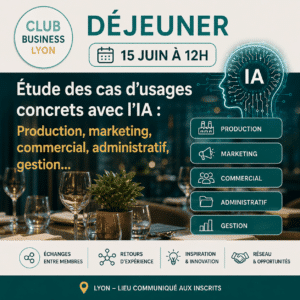 Déjeuner du 15 juin - Étude des cas d'usages concrets avec l'IA